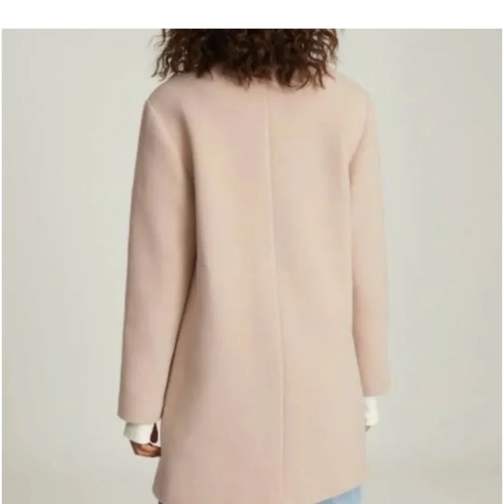 REISS Sicily Wool Blend High Collar Cocoon Coat - Picture 4 of 11